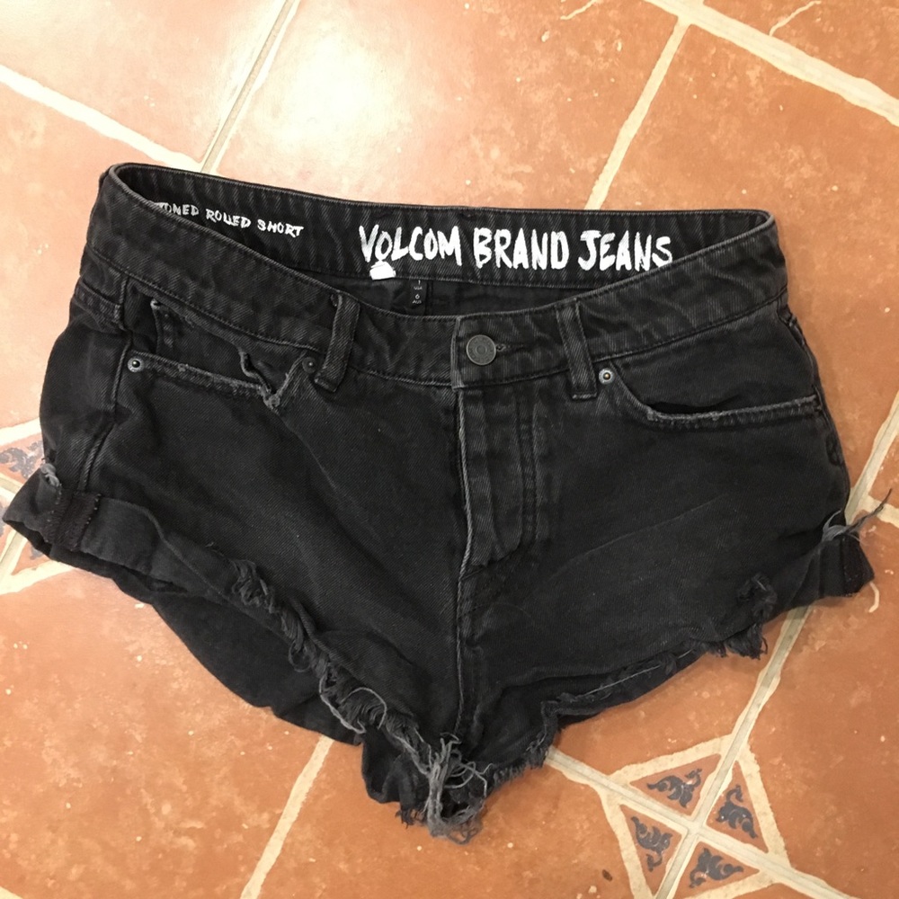 volcom cut off shorts